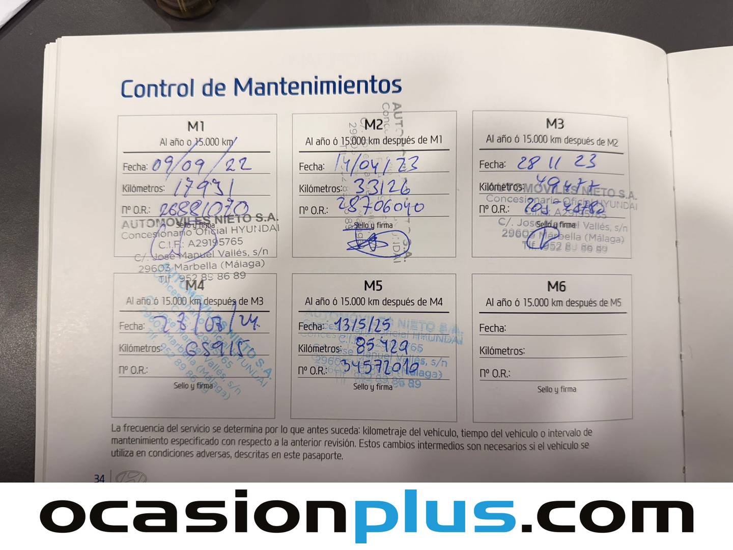 Foto del mantenimiento del Hyundai Tucson Hyundai Tucson 1.6 TGDI 48V N-Line 4X2 (150 CV)