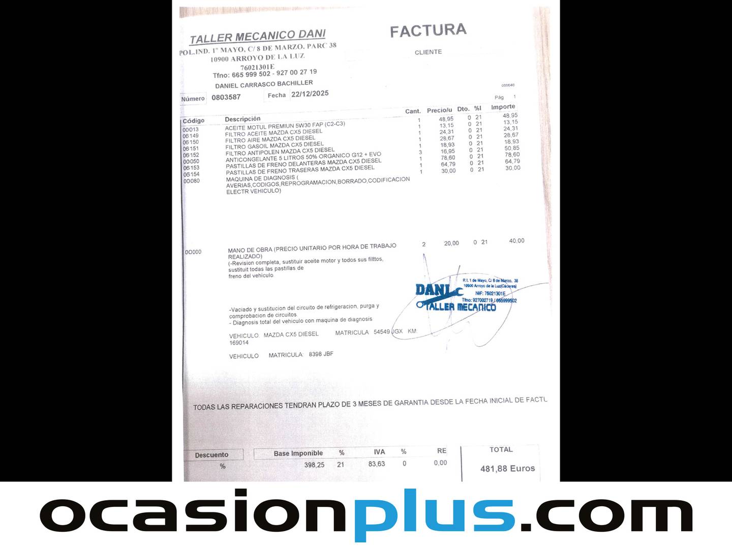 Foto del mantenimiento del Mazda CX-5 Mazda CX-5 2.2 DE Style 2WD (150 CV)