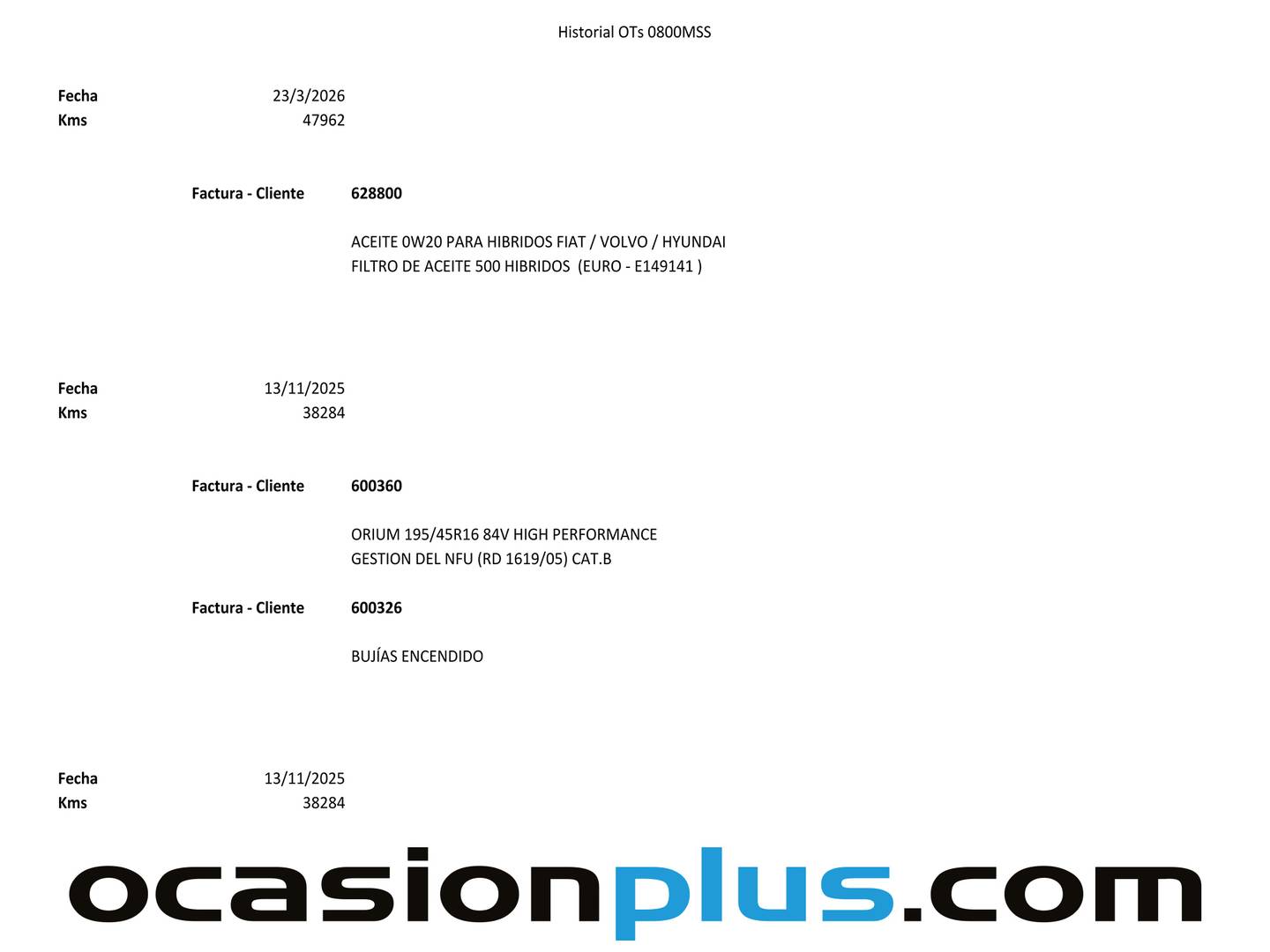 Foto del mantenimiento del Fiat 500 Fiat 500 1.0 Hybrid Dolcevita (70 CV)