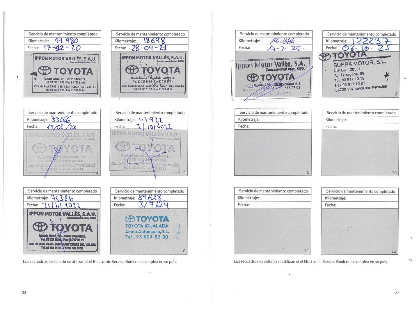 Foto del mantenimiento del Toyota Corolla Toyota Corolla Touring Sports 180H Feel! E-CVT (180 CV)
