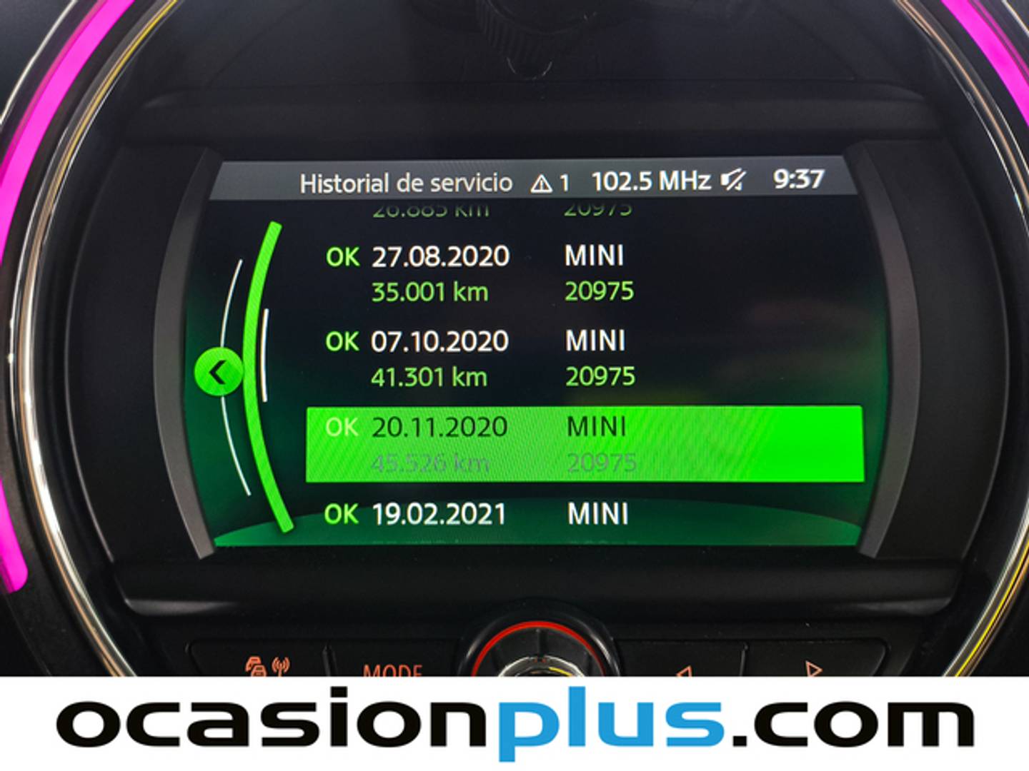 Foto del mantenimiento del Mini MINI Mini MINI Cooper 5 Puertas One D (95 CV)