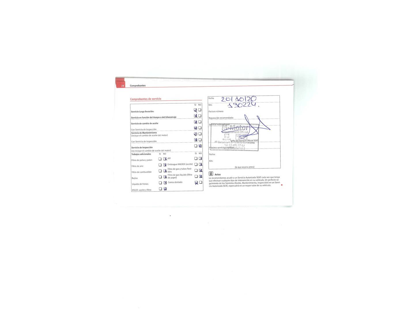 Foto del mantenimiento del Seat Altea XL Seat Altea XL 1.4 TSI Style (125 CV)