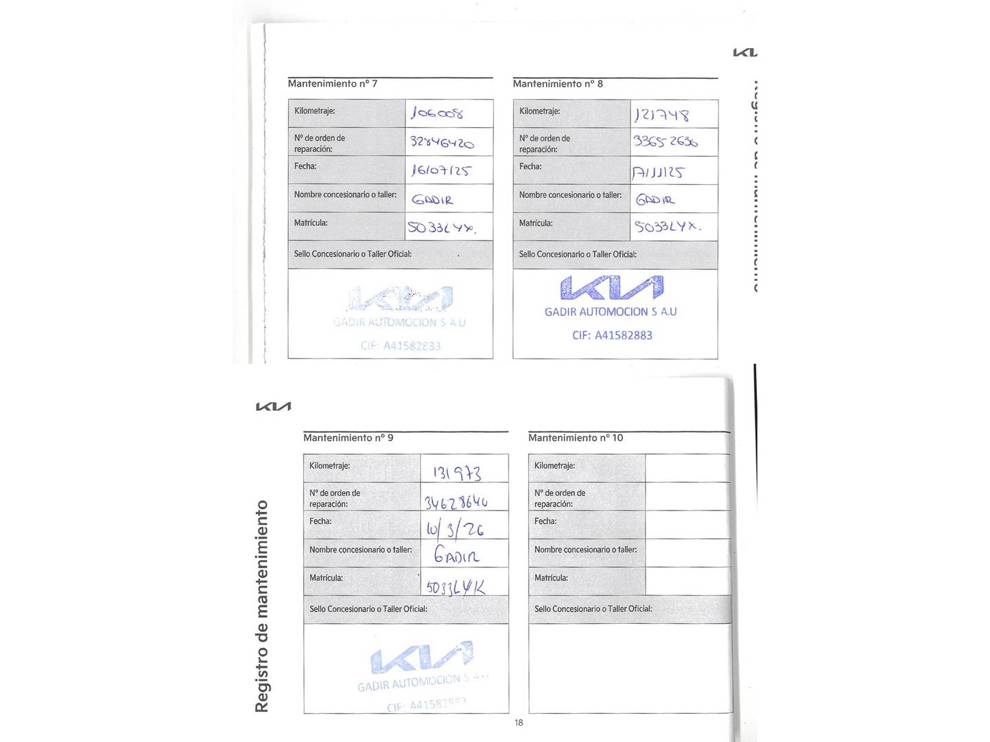 Foto del mantenimiento del KIA Sportage KIA Sportage 1.6 T-GDi MHEV Drive 4x2 (150 CV)