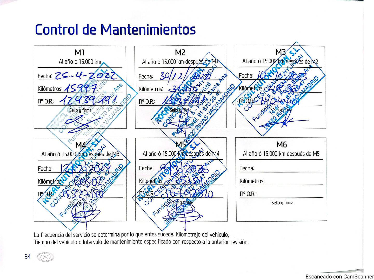Foto del mantenimiento del Hyundai i30 Hyundai i30 1.0 TGDI 48V Tecno (120 CV)