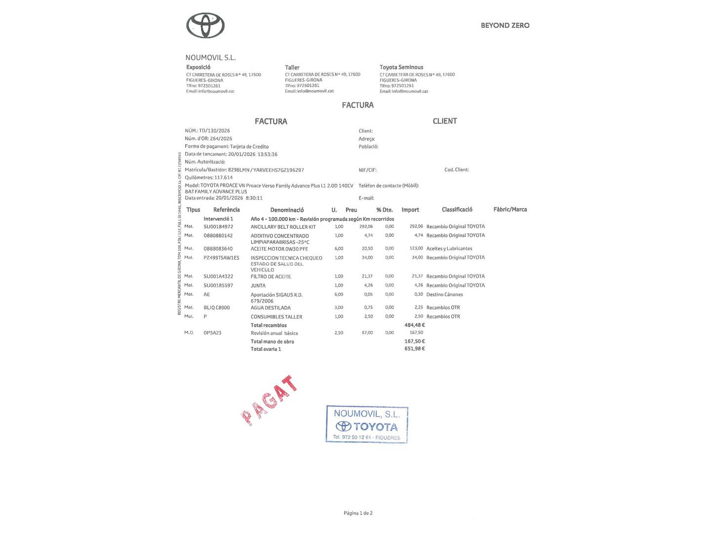 Foto Toyota Proace Verso Toyota Proace Verso 2.0D Advance Plus L2 Auto (140 CV)8 Plazas