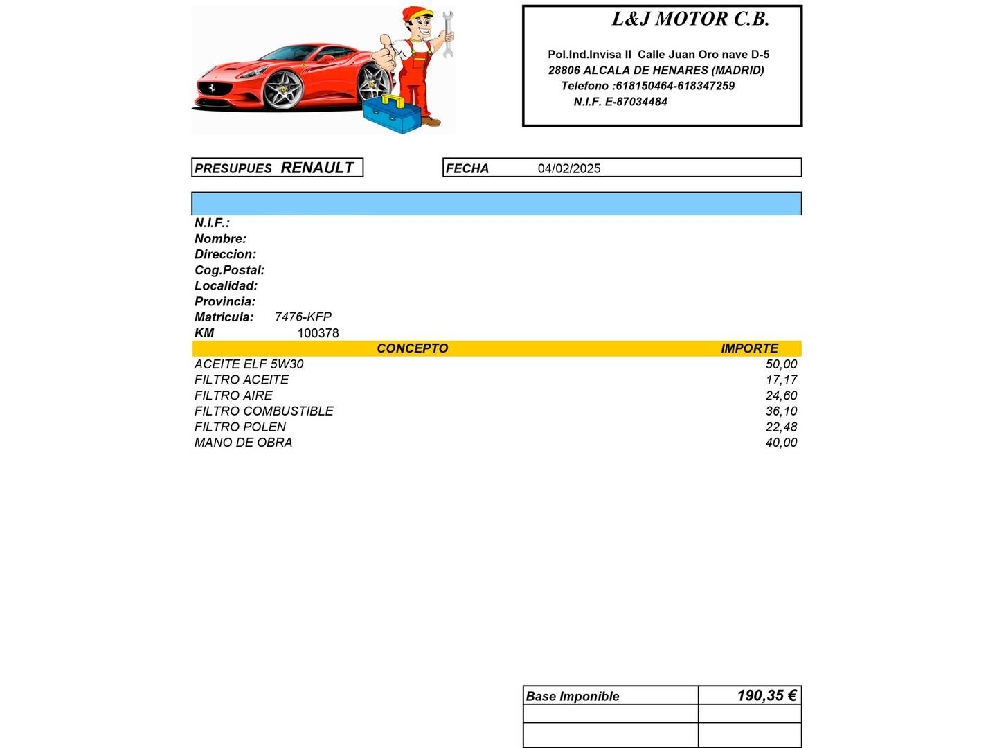 Foto del mantenimiento del Renault Mégane Renault Megane Zen Energy dCi (110 CV)