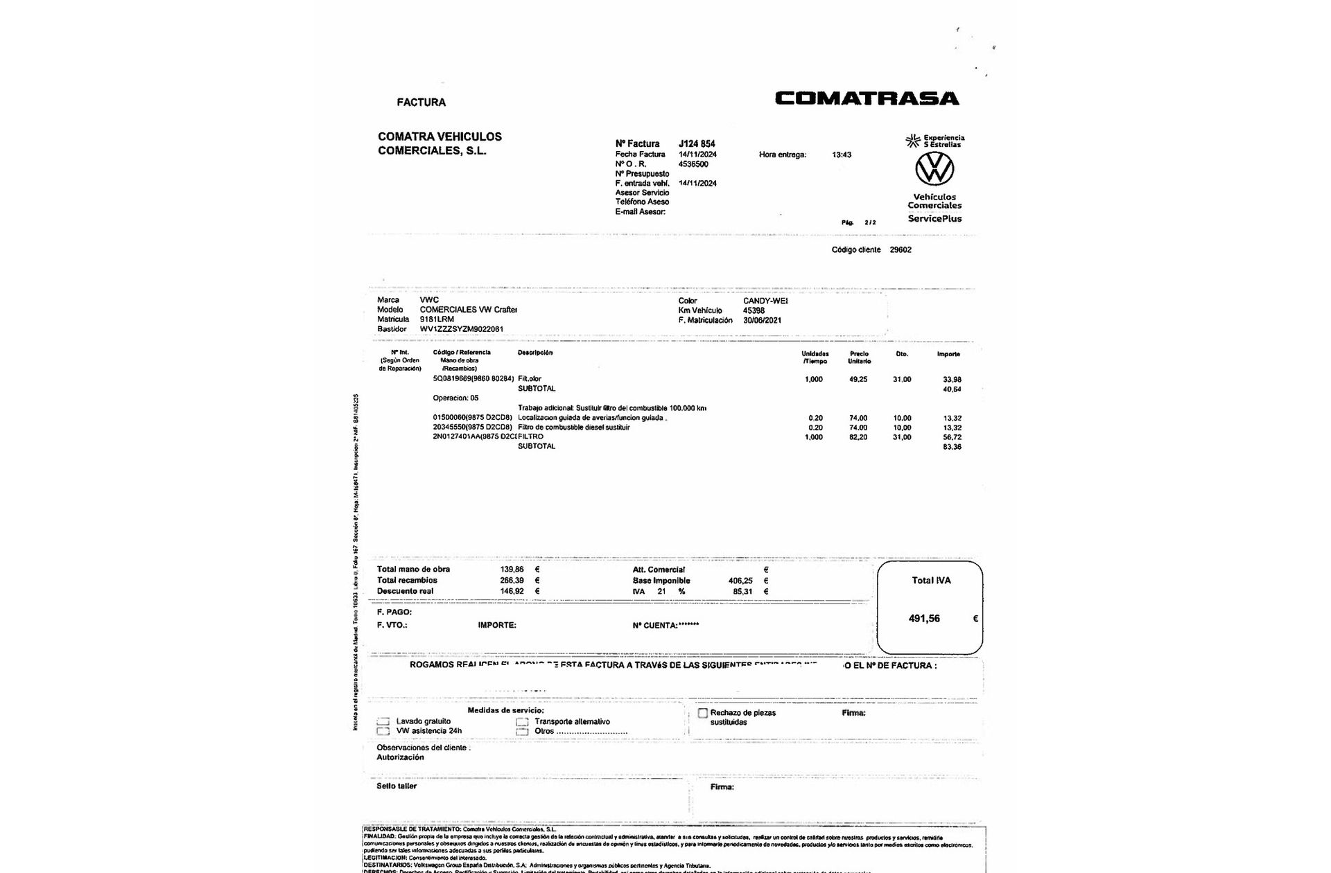 Volkswagen Crafter 35 Furgón Batalla Larga con Voladizo L5H3 2.0 TDI - foto 33