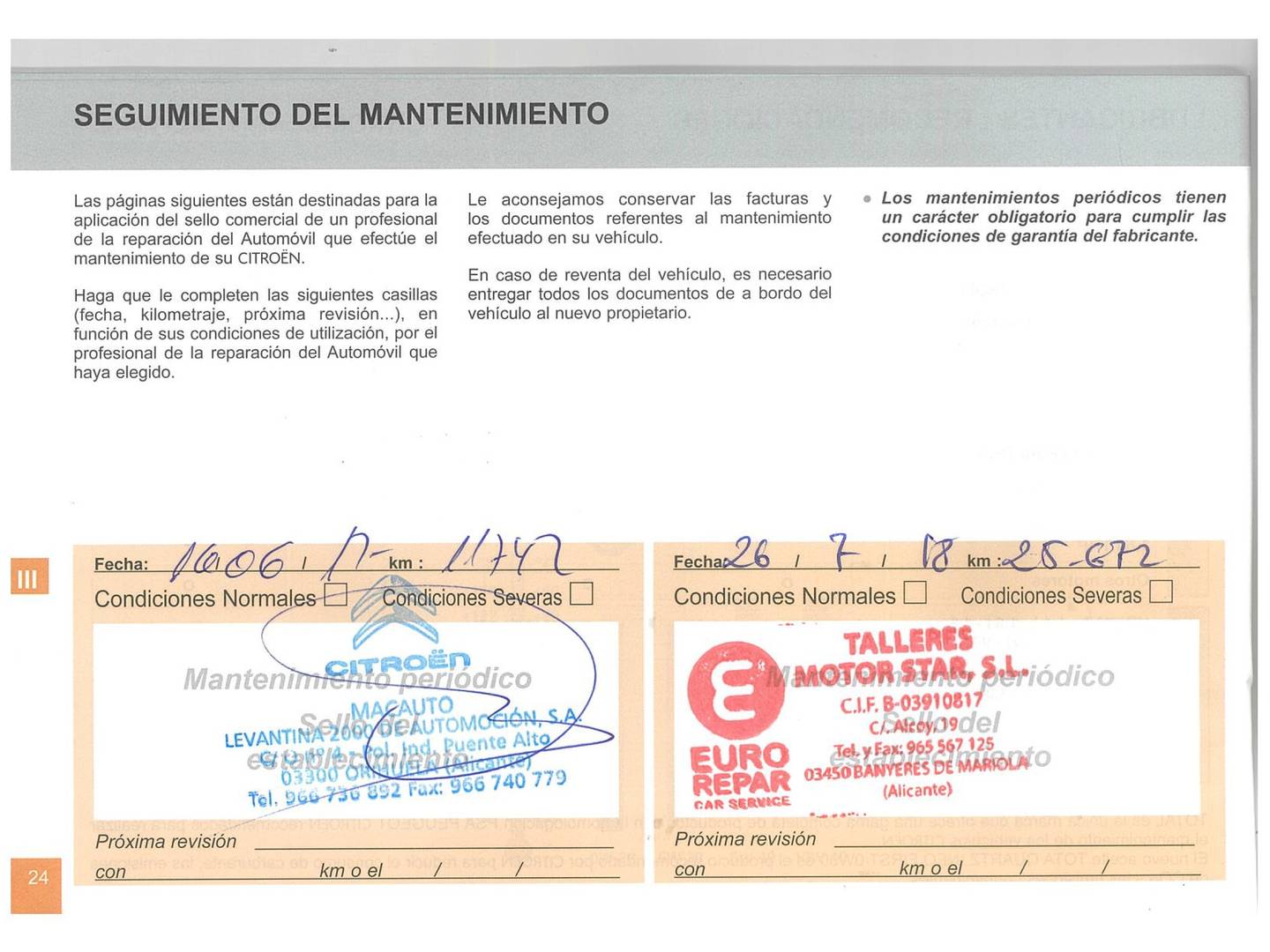 Foto del mantenimiento del Citroën C3 Citroën C3 BlueHDi 75 Live Edition (75 CV)