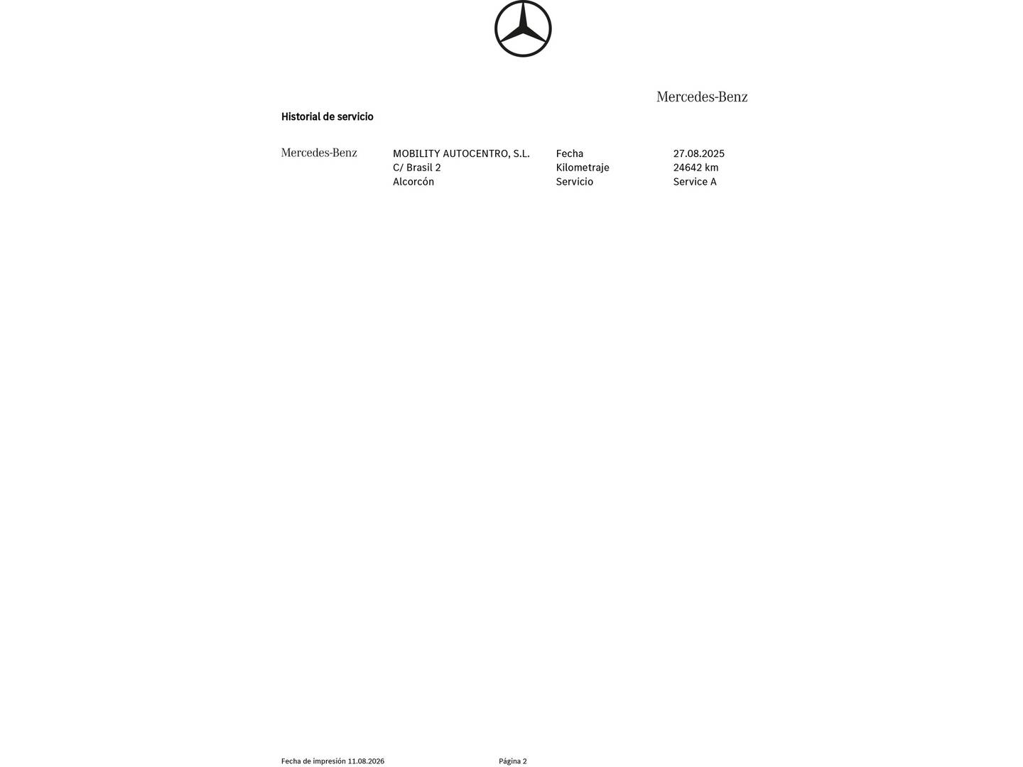 Foto del mantenimiento del Mercedes Clase B Mercedes Clase B 200 d (150 CV)