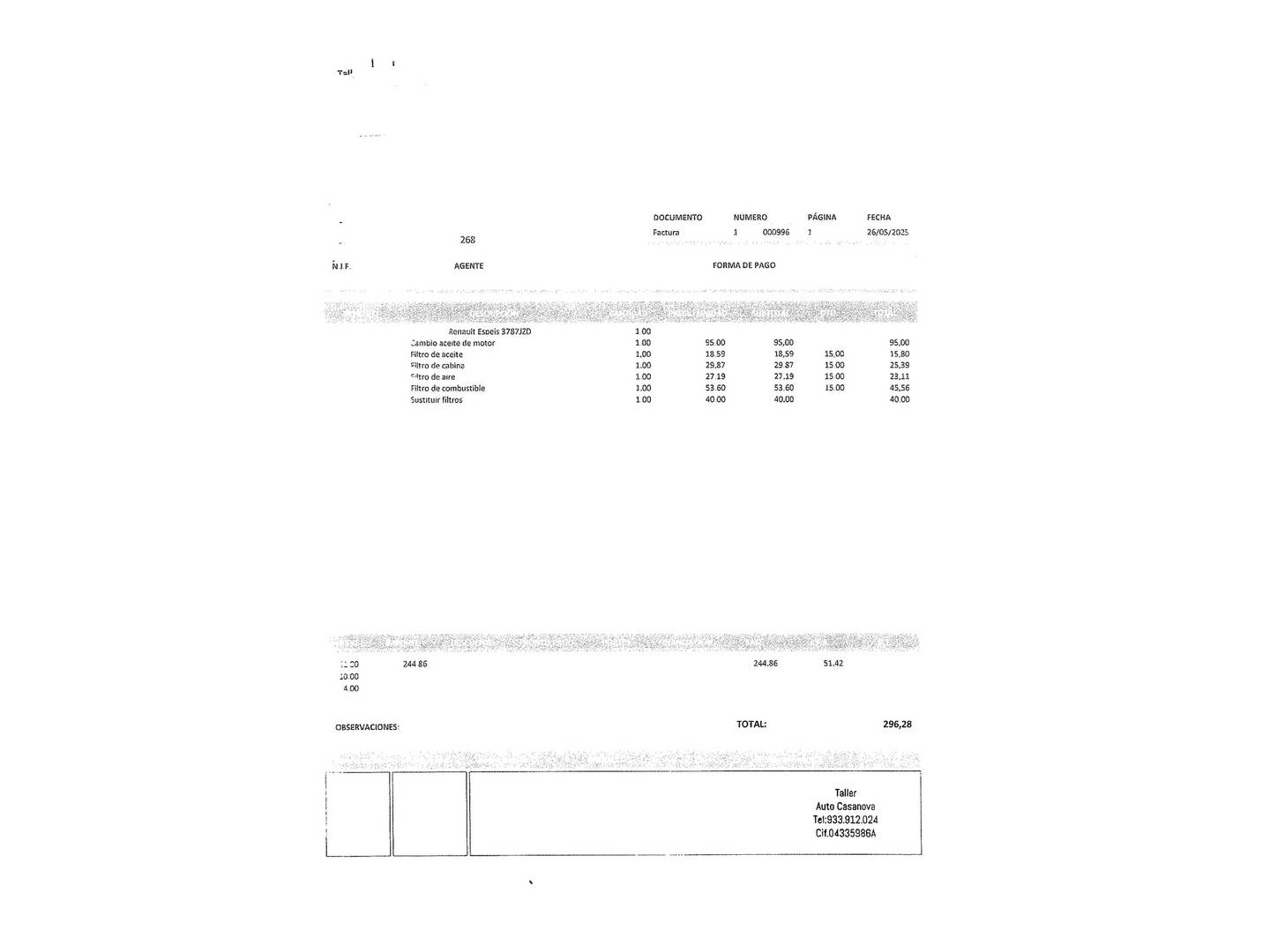 Foto del mantenimiento del Renault Espace Renault Espace Zen Energy dCi (160 CV) TT EDC
