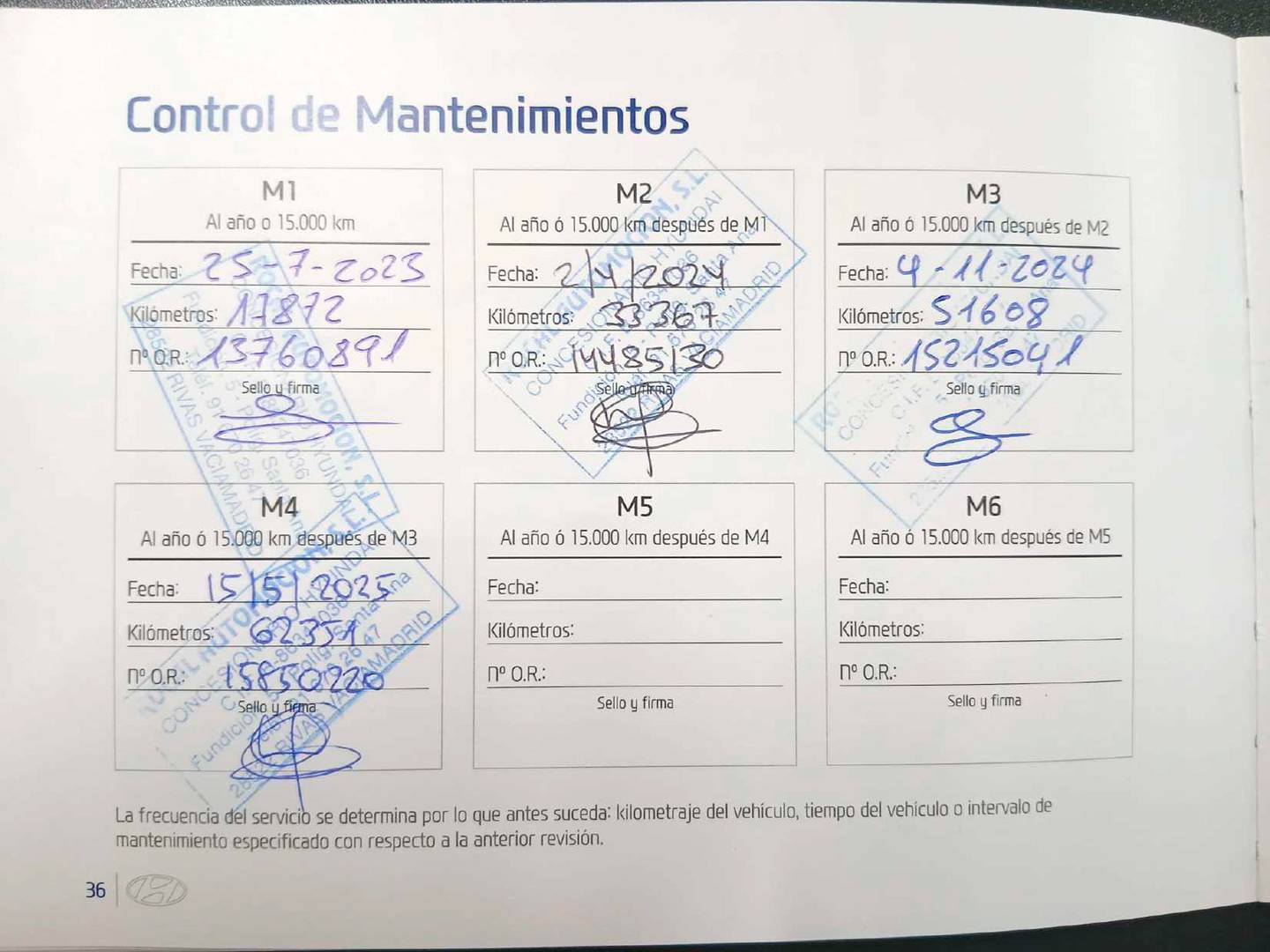 Foto del mantenimiento del Hyundai Tucson Hyundai Tucson 1.6 TGDI 48V N-Line 4X2 (150 CV)