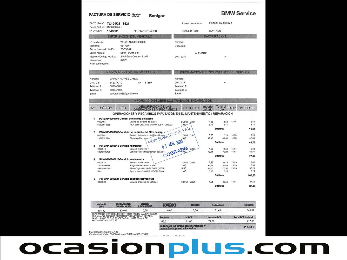 Foto BMW Serie 2 BMW Serie 2 218d Gran Coupe (150 CV)  Pack M