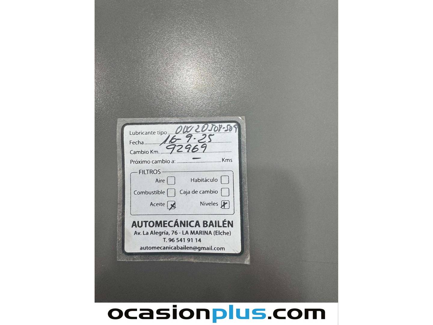 Foto del mantenimiento del Volkswagen Polo Volkswagen Polo Sport 1.0 TSI  (95 CV)