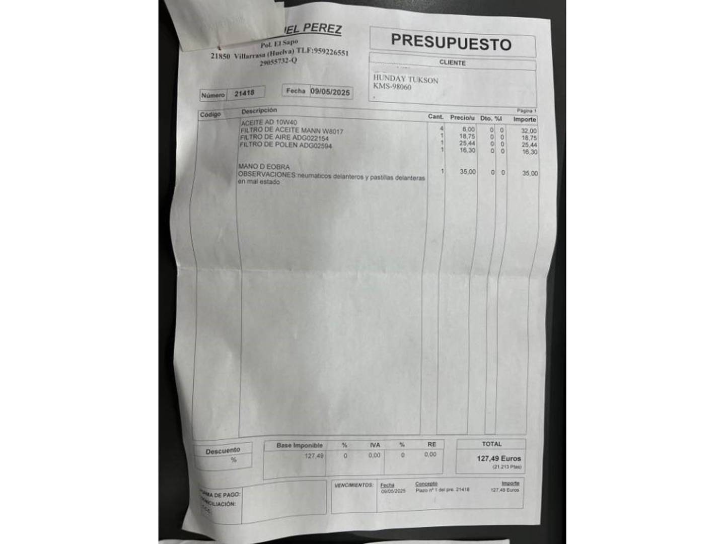 Foto Hyundai Tucson Hyundai Tucson 1.6 GDI BlueDrive Klass 4x2 (131 CV)