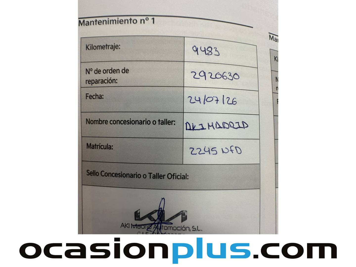 Foto del mantenimiento del KIA Niro KIA Niro 1.6 GDi HEV Drive (129 CV)