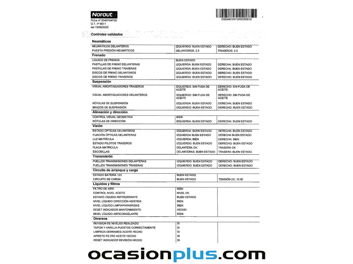 Foto del mantenimiento del Fiat 500 Fiat 500 1.2 8v Lounge (69 CV)