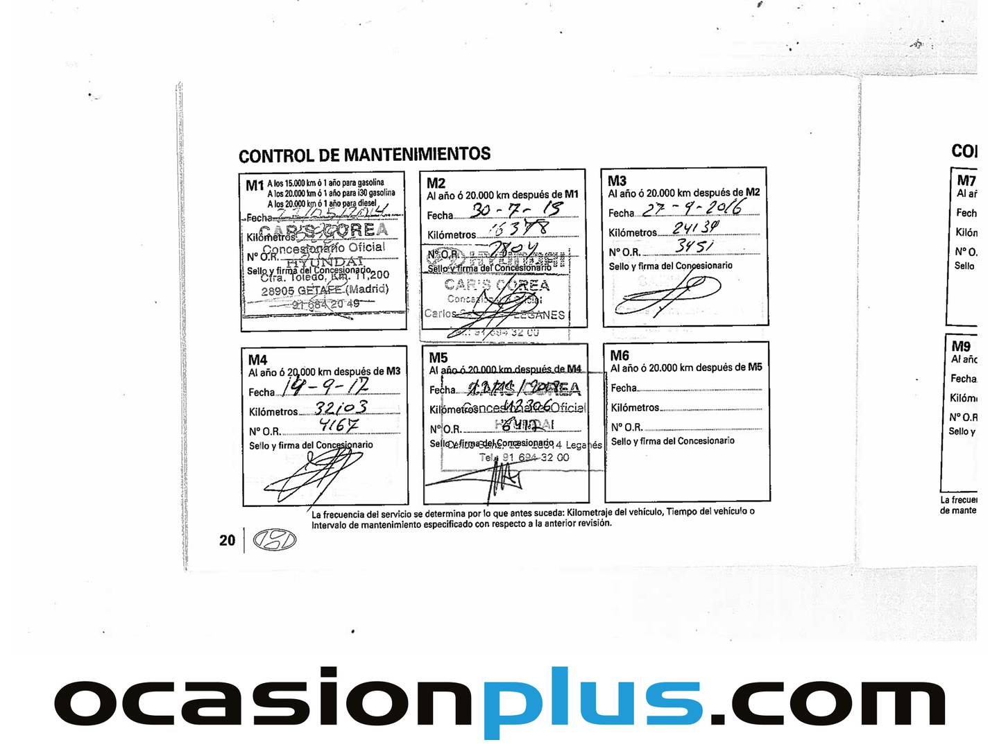 Foto del mantenimiento del Hyundai i20 Hyundai i20 1.2 MPI SLE (85 CV)