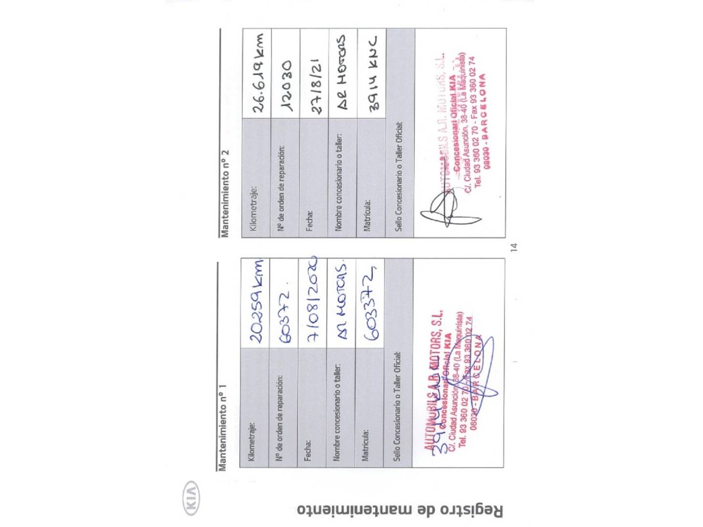 Foto del mantenimiento del KIA Ceed Kia Ceed 1.0 T-GDi Eco-Dynamics x-Tech17 (120 CV)