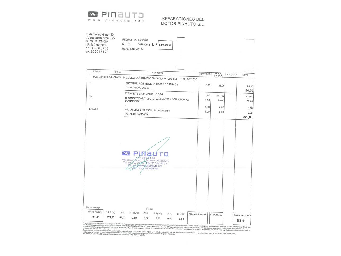 Foto del mantenimiento del Volkswagen Golf Volkswagen Golf Sport 2.0 TDI BMT (150 CV) PACK R-LINE