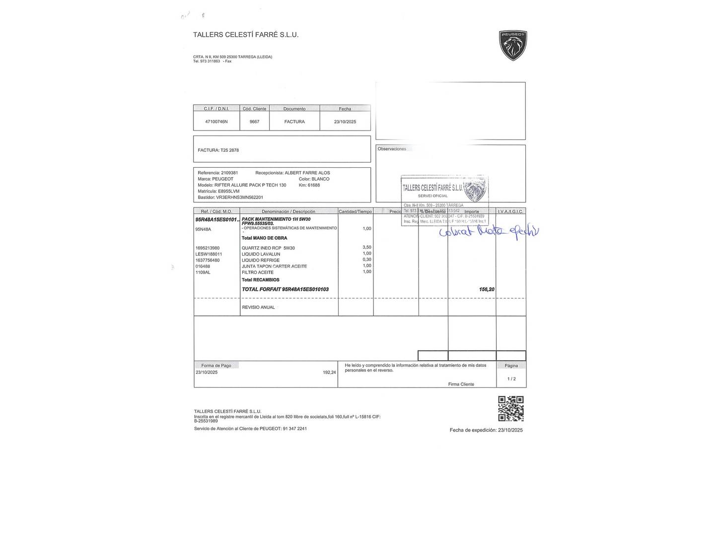 Foto Peugeot Rifter Peugeot Rifter PureTech 130 Allure Pack Standard EAT8 (130 CV)